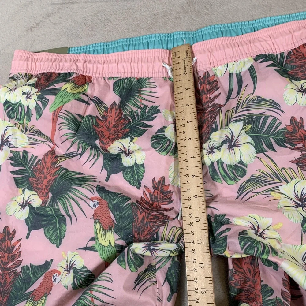 Goodfellow & Co Swim Trunks Mens 2XL Parrot Floral Stretch 7